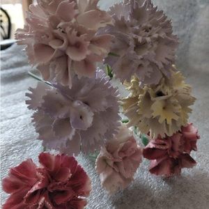 English Bone China Flowers with Stems.